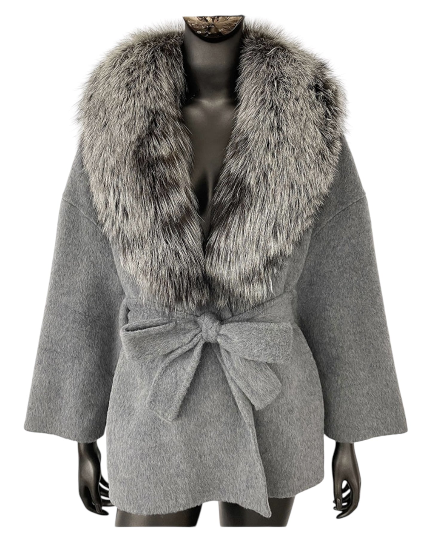 Manteau en cachemire « Anna » gris