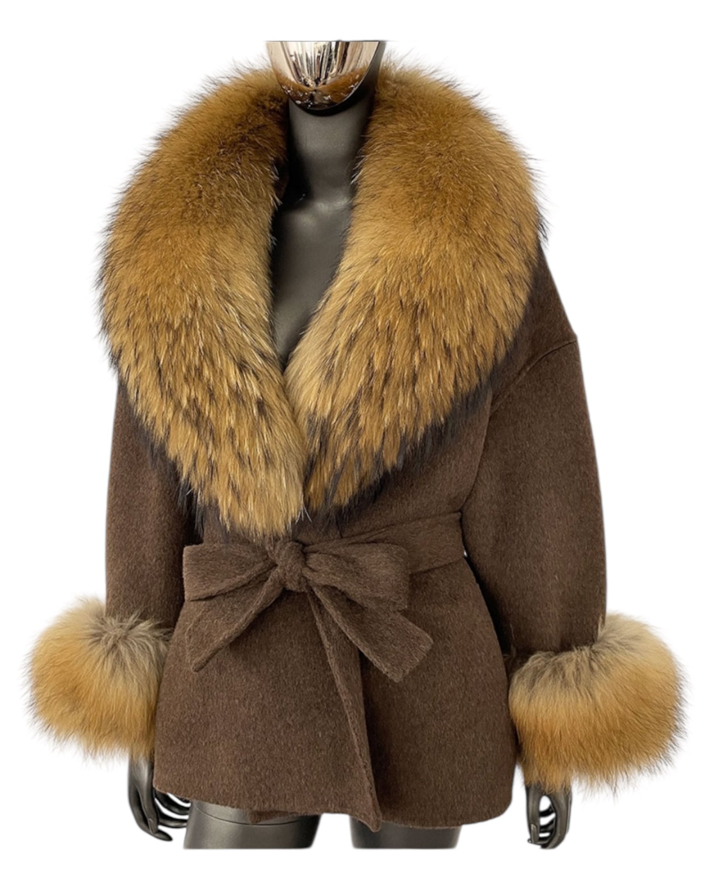 Manteau en cachemire « Anna » marron