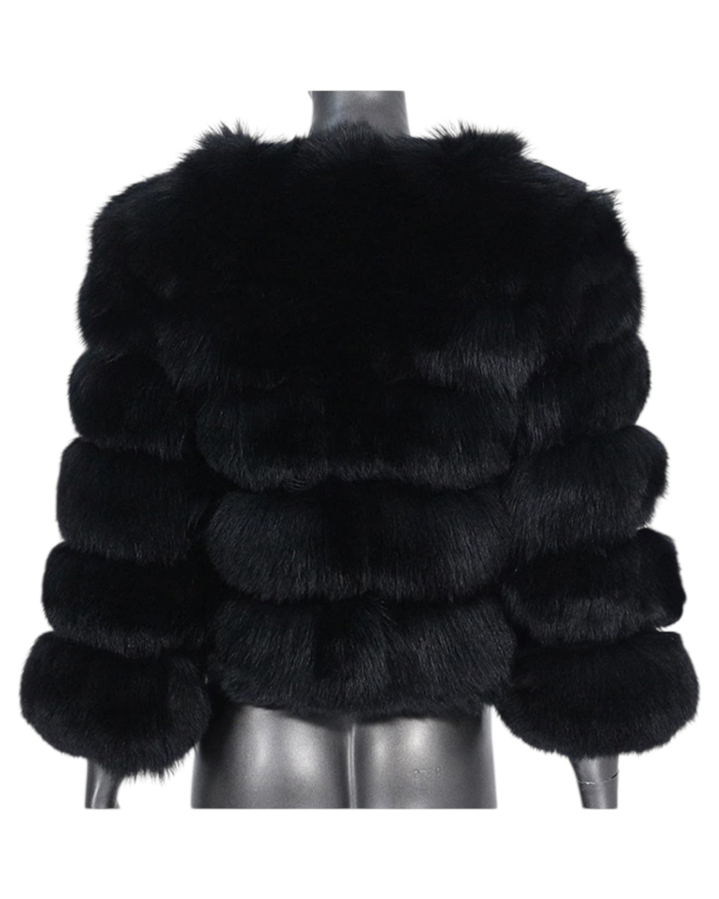 Veste en fourrure « Kiana » en vraie fourrure, noire