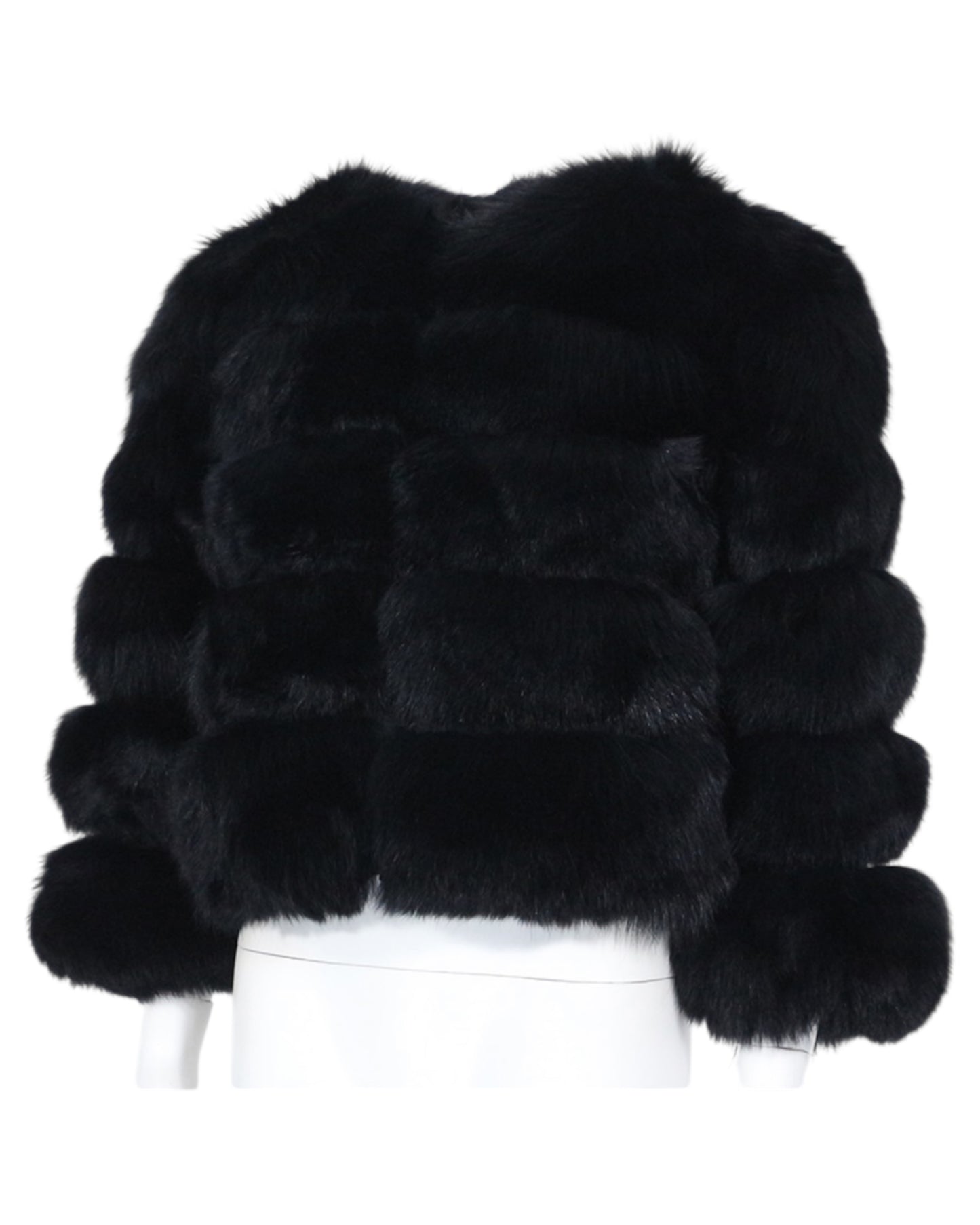 Veste en fourrure « Kiana » en vraie fourrure, noire