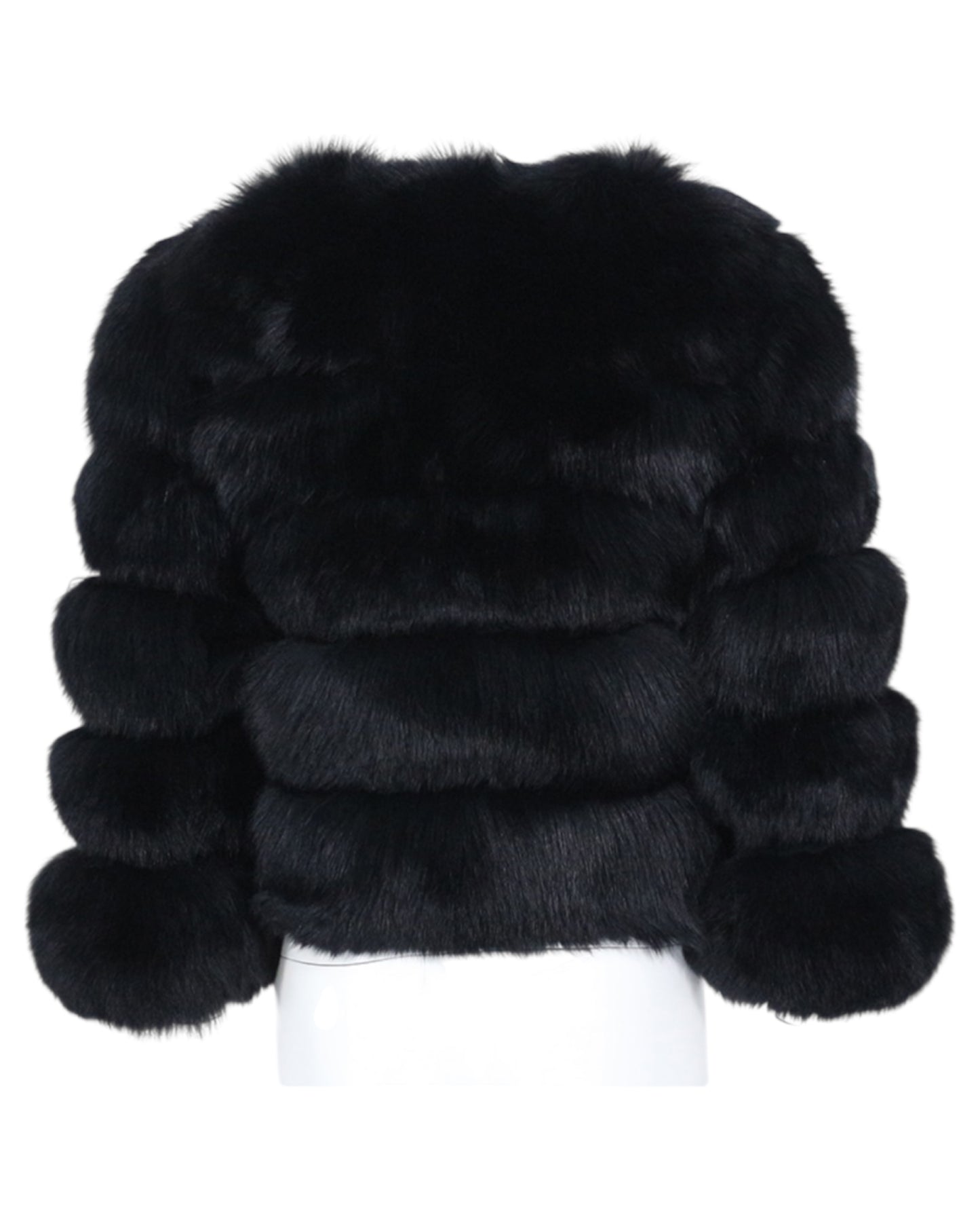 Veste en fourrure « Kiana » en vraie fourrure, noire