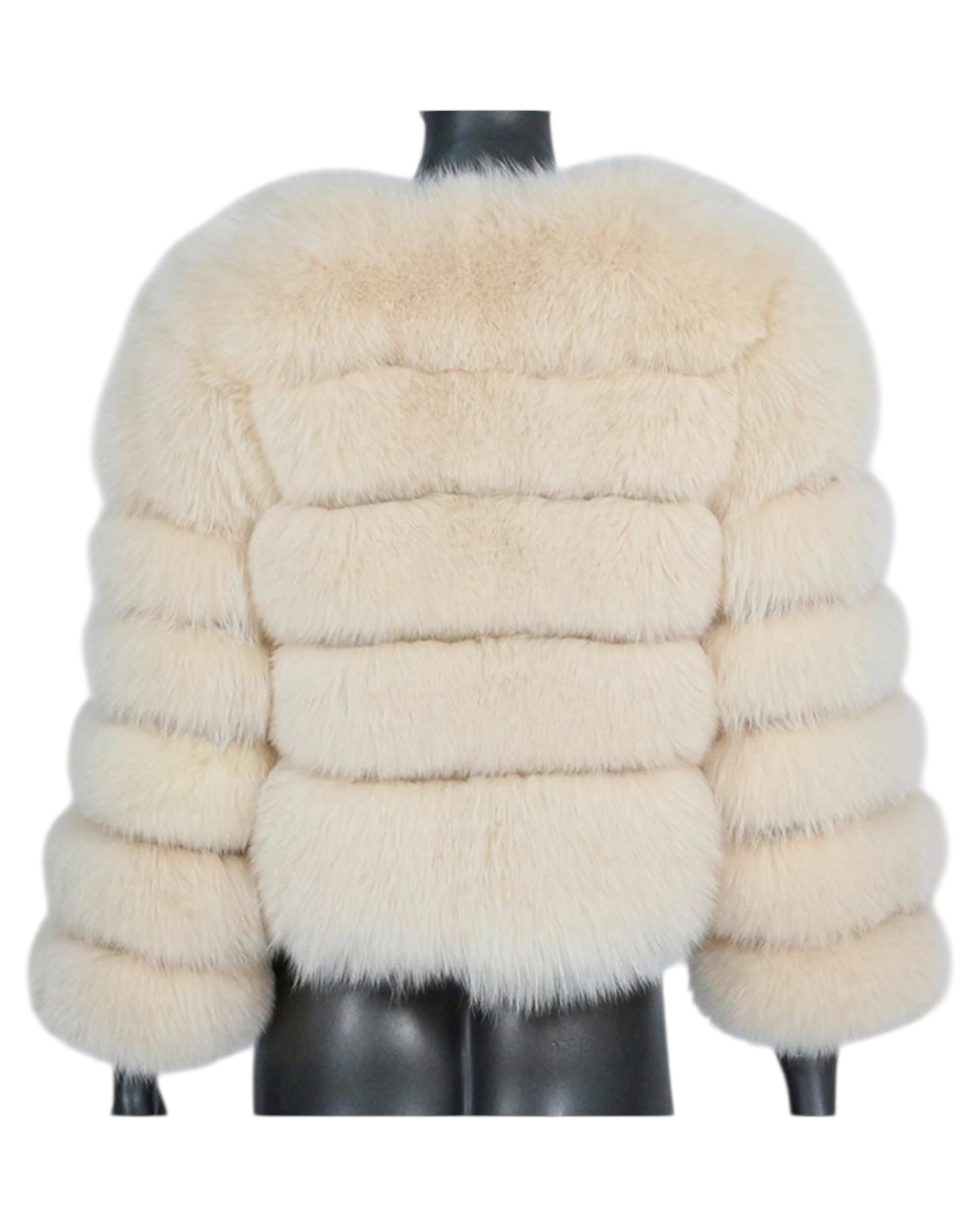 Veste en fourrure « Kiana » en vraie fourrure crème