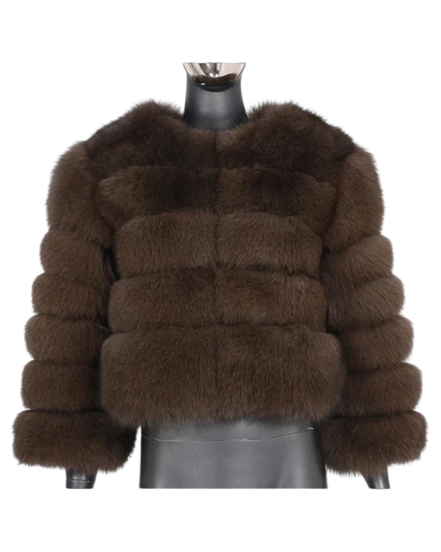 Veste en fourrure « Kiana » en vraie fourrure marron