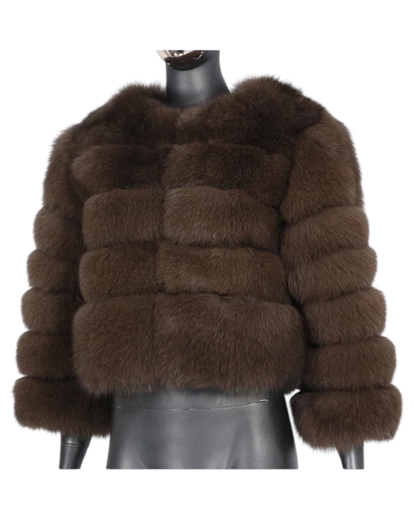 Veste en fourrure « Kiana » en vraie fourrure marron