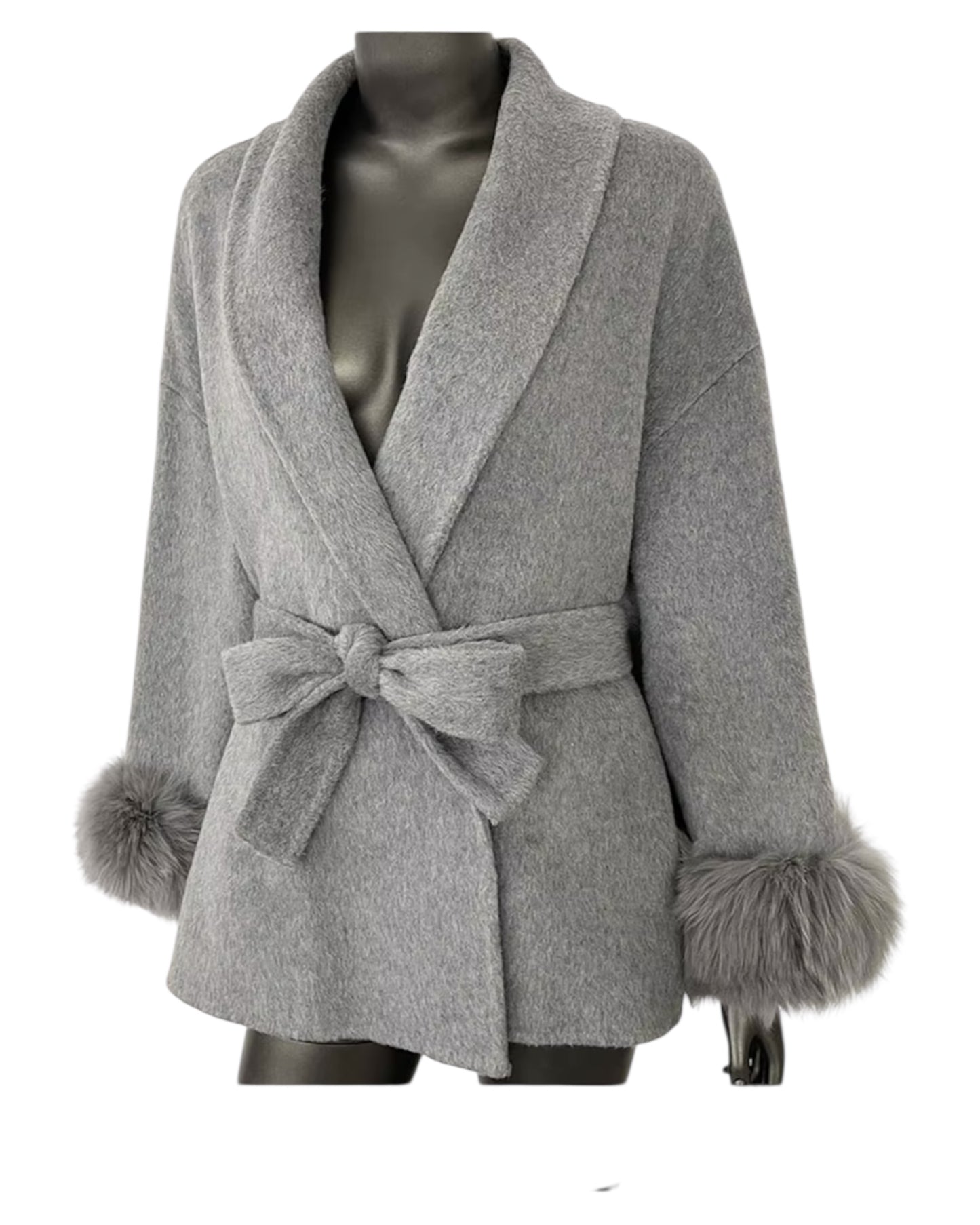 Cashmere coat “Louisa” grey