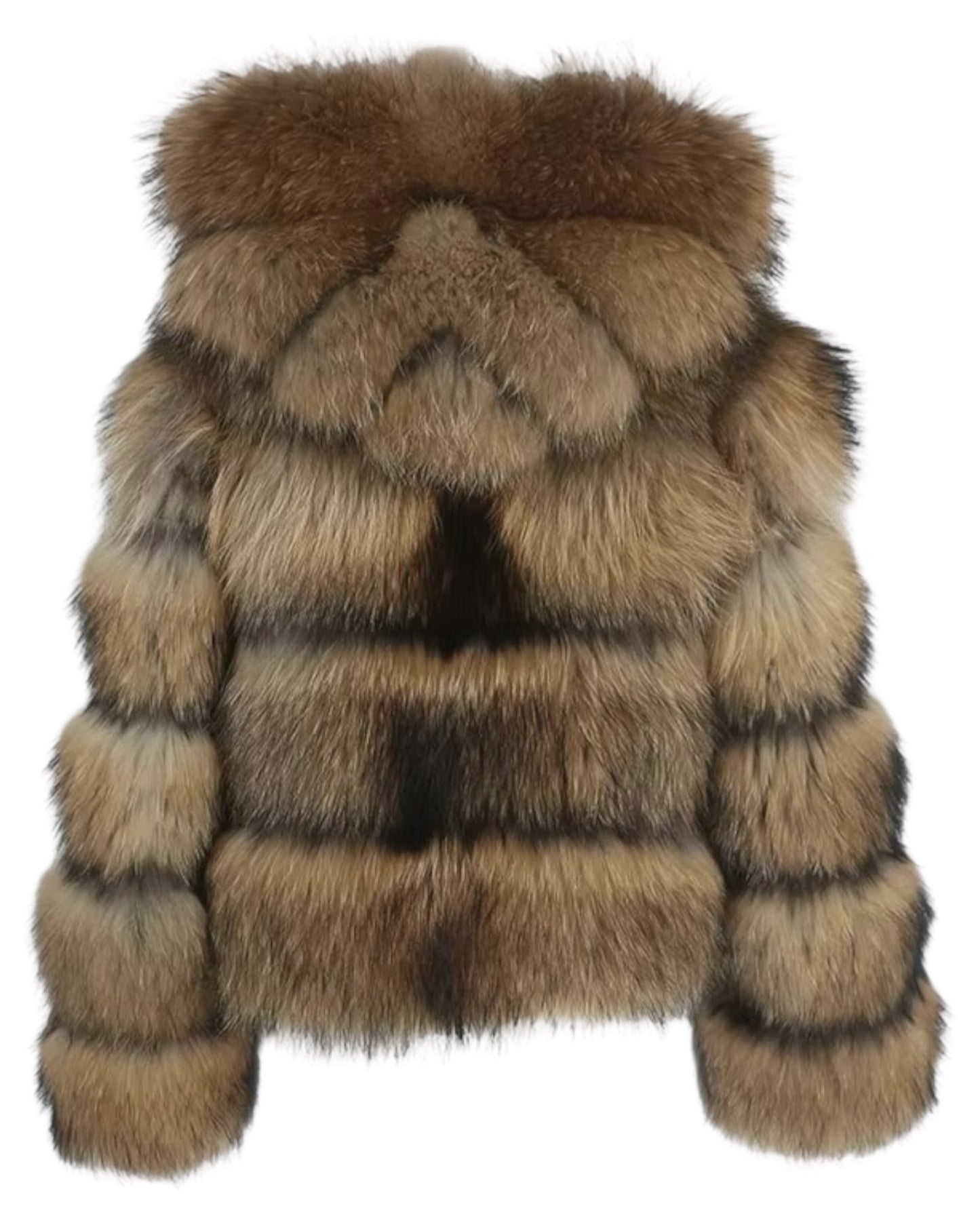 Veste en fourrure « Sania » en vraie fourrure avec capuche