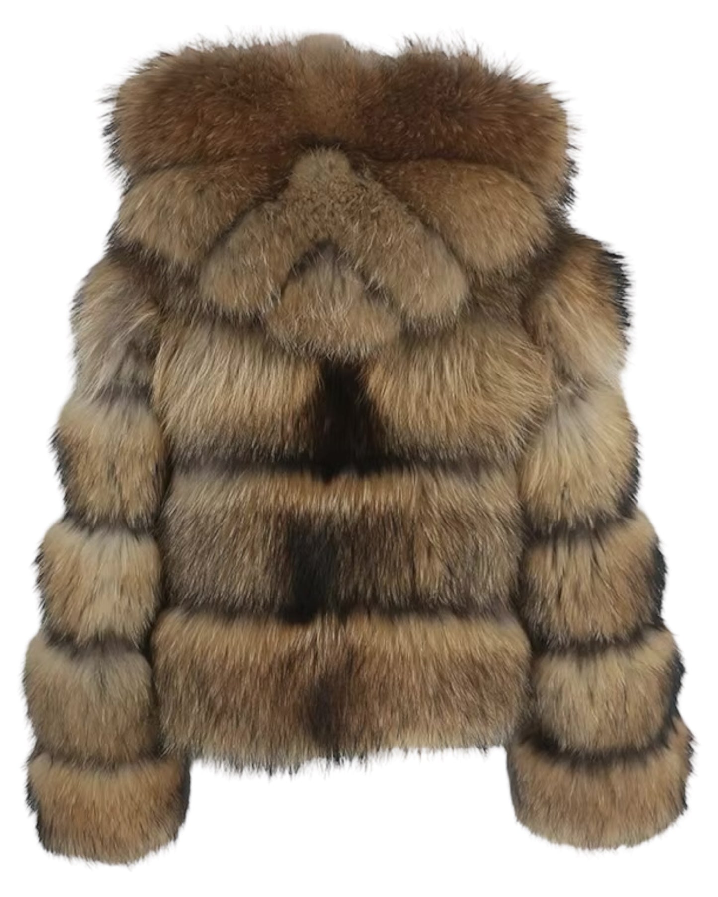 Veste en fourrure « Sania » en vraie fourrure avec capuche