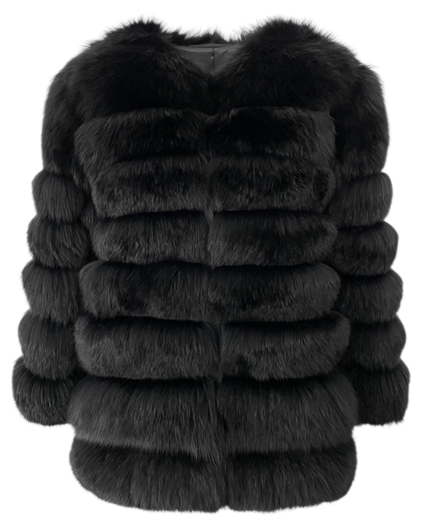Veste en fourrure « Marie » en vraie fourrure noire