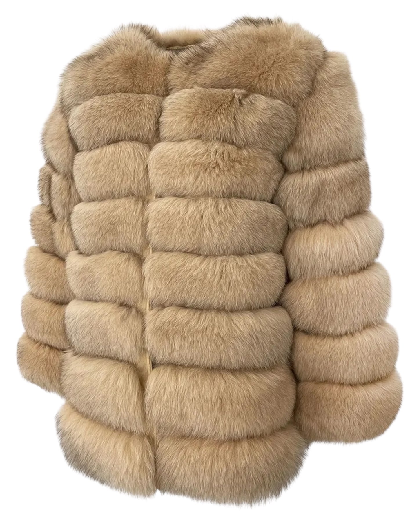 Veste en fourrure « Marie » en vraie fourrure beige
