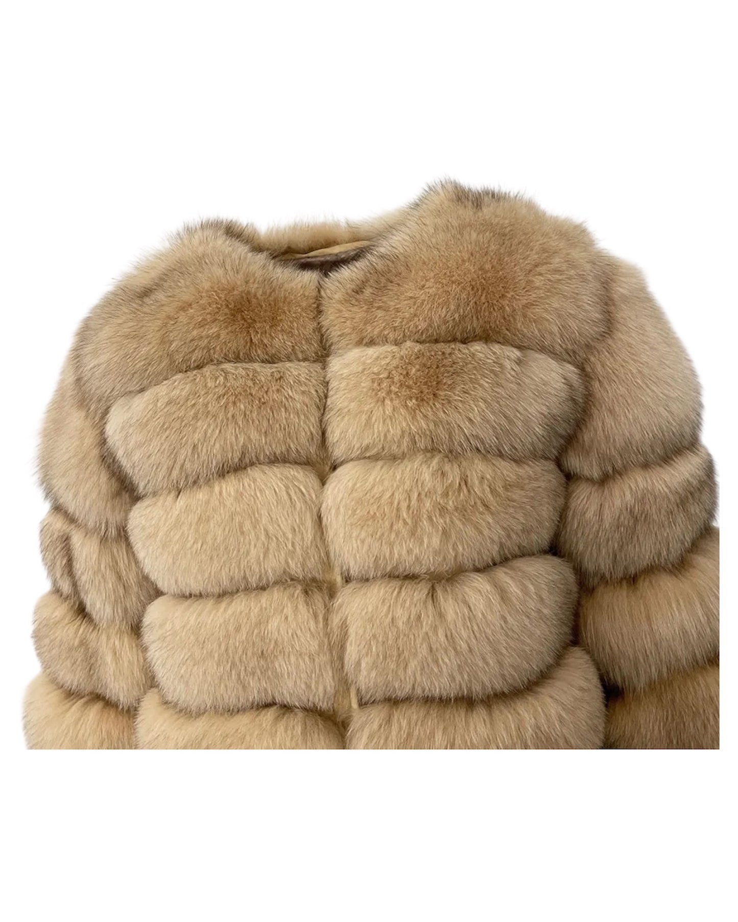 Veste en fourrure « Marie » en vraie fourrure beige