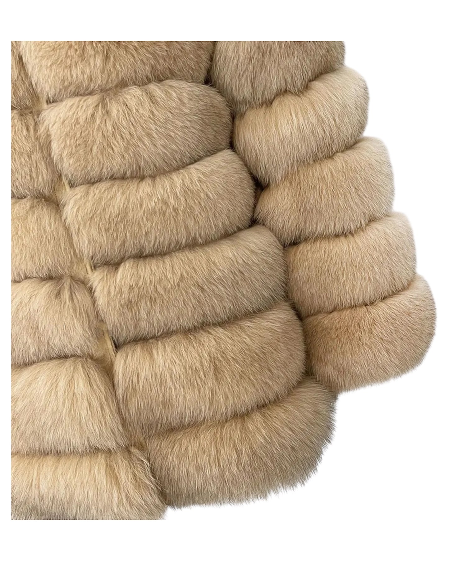 Veste en fourrure « Marie » en vraie fourrure beige