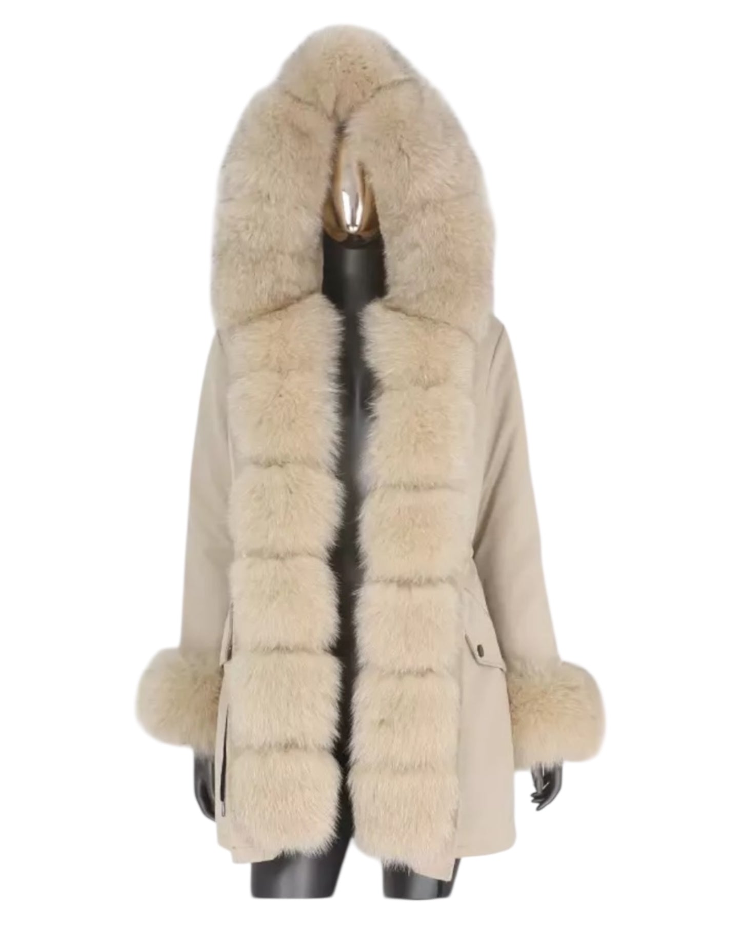 Echtpelz Parka „ Bubble“ beige
