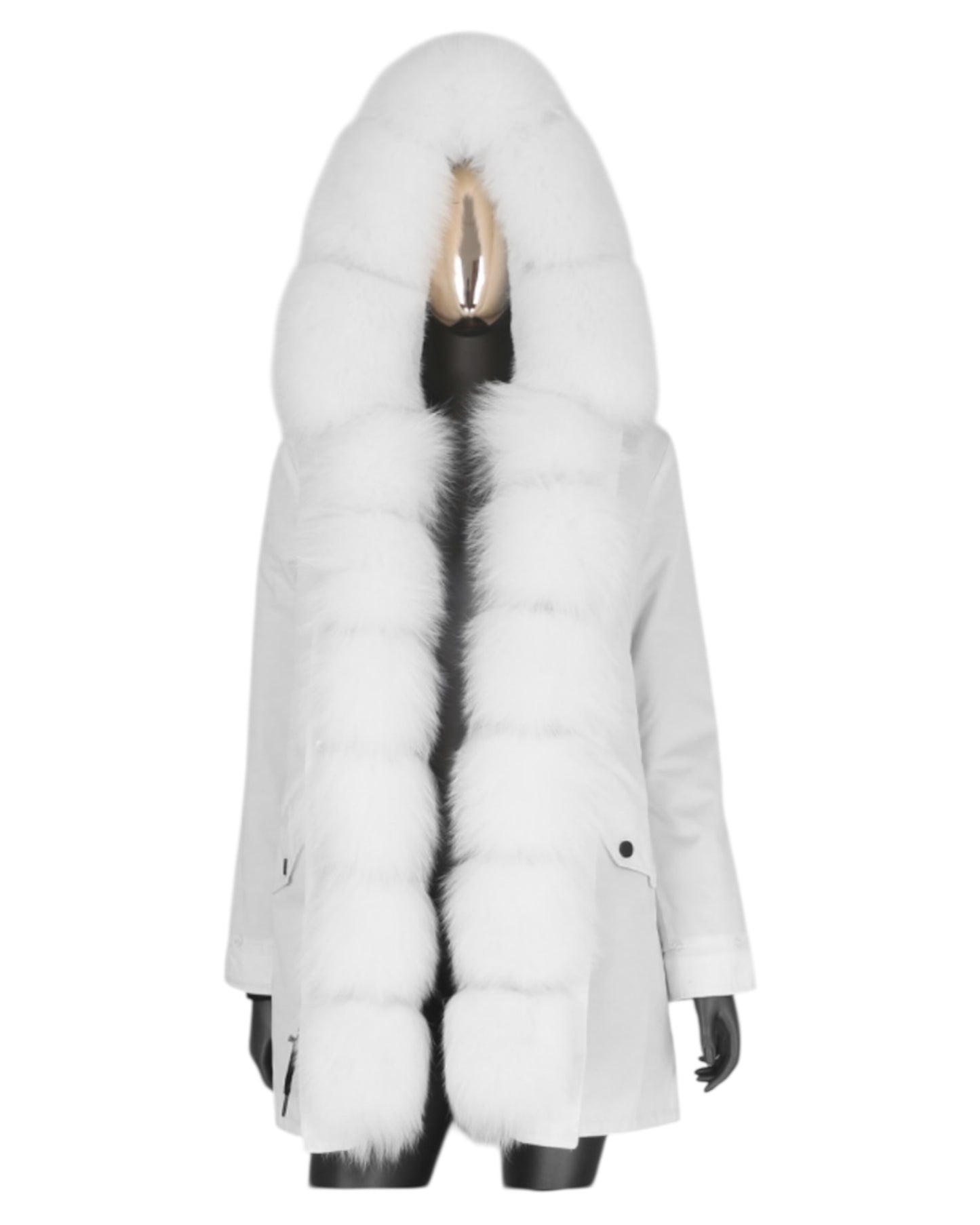 Echtpelz Parka „ Bubble“ weiß