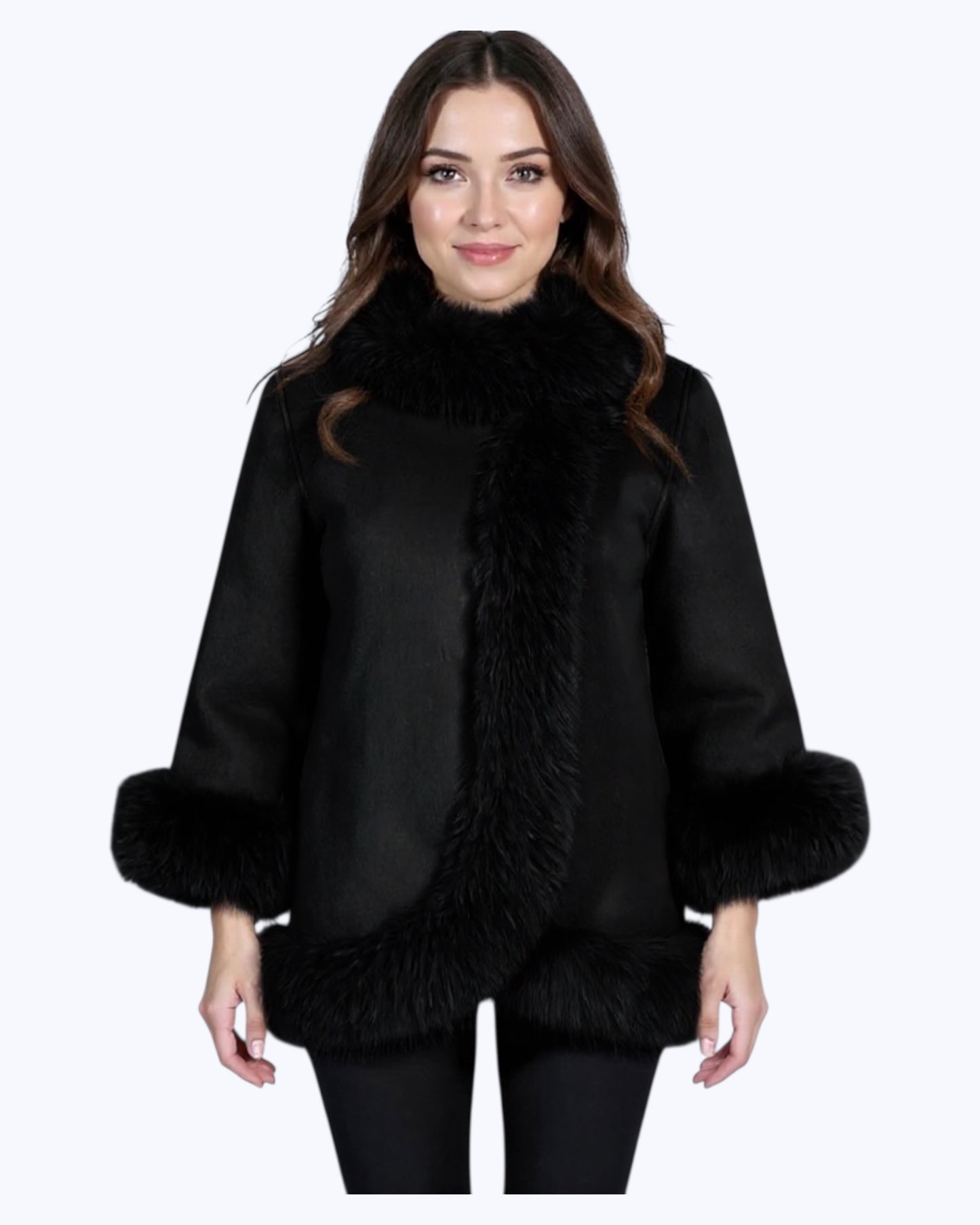 Manteau en cachemire « Valentina » noir