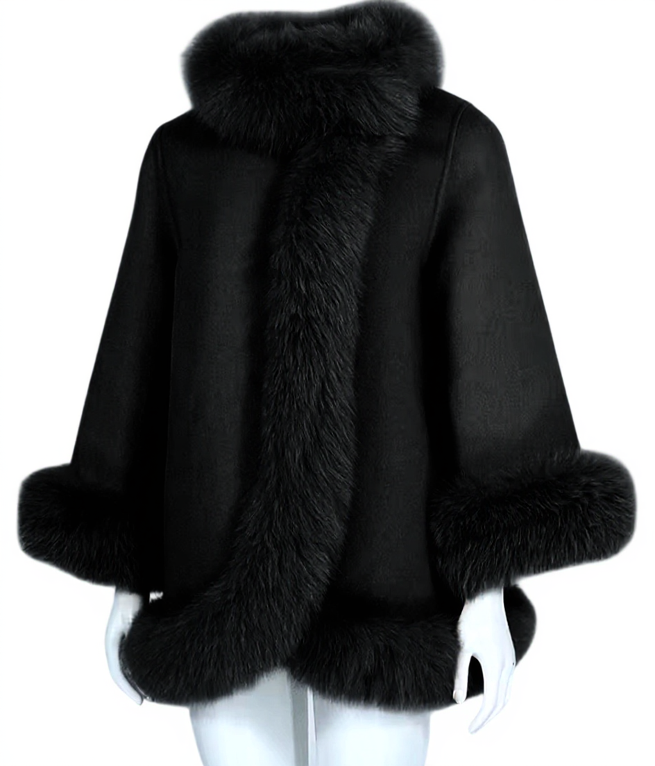 Manteau en cachemire « Valentina » noir