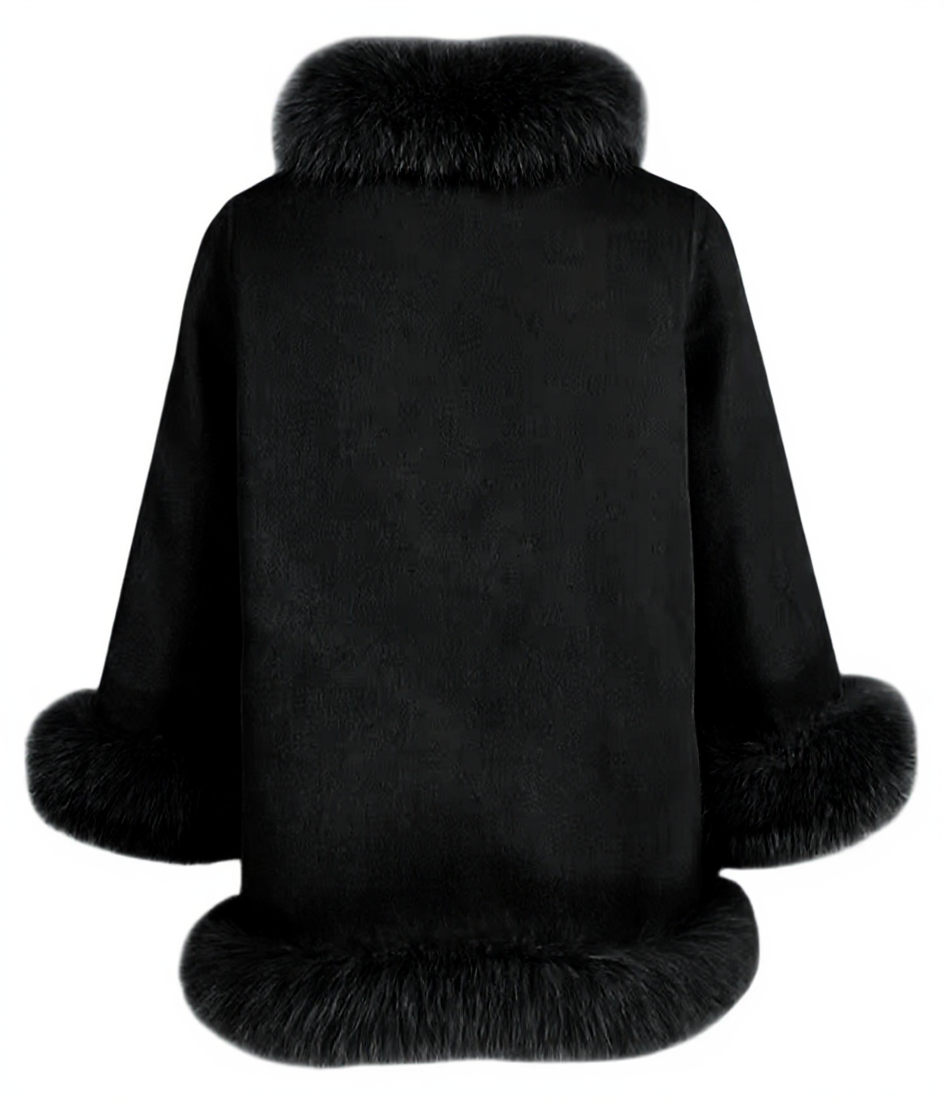 Manteau en cachemire « Valentina » noir