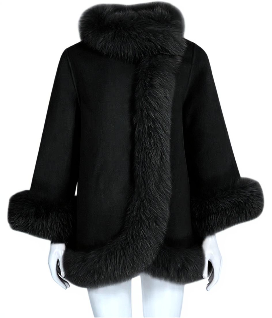 Manteau en cachemire « Valentina » noir