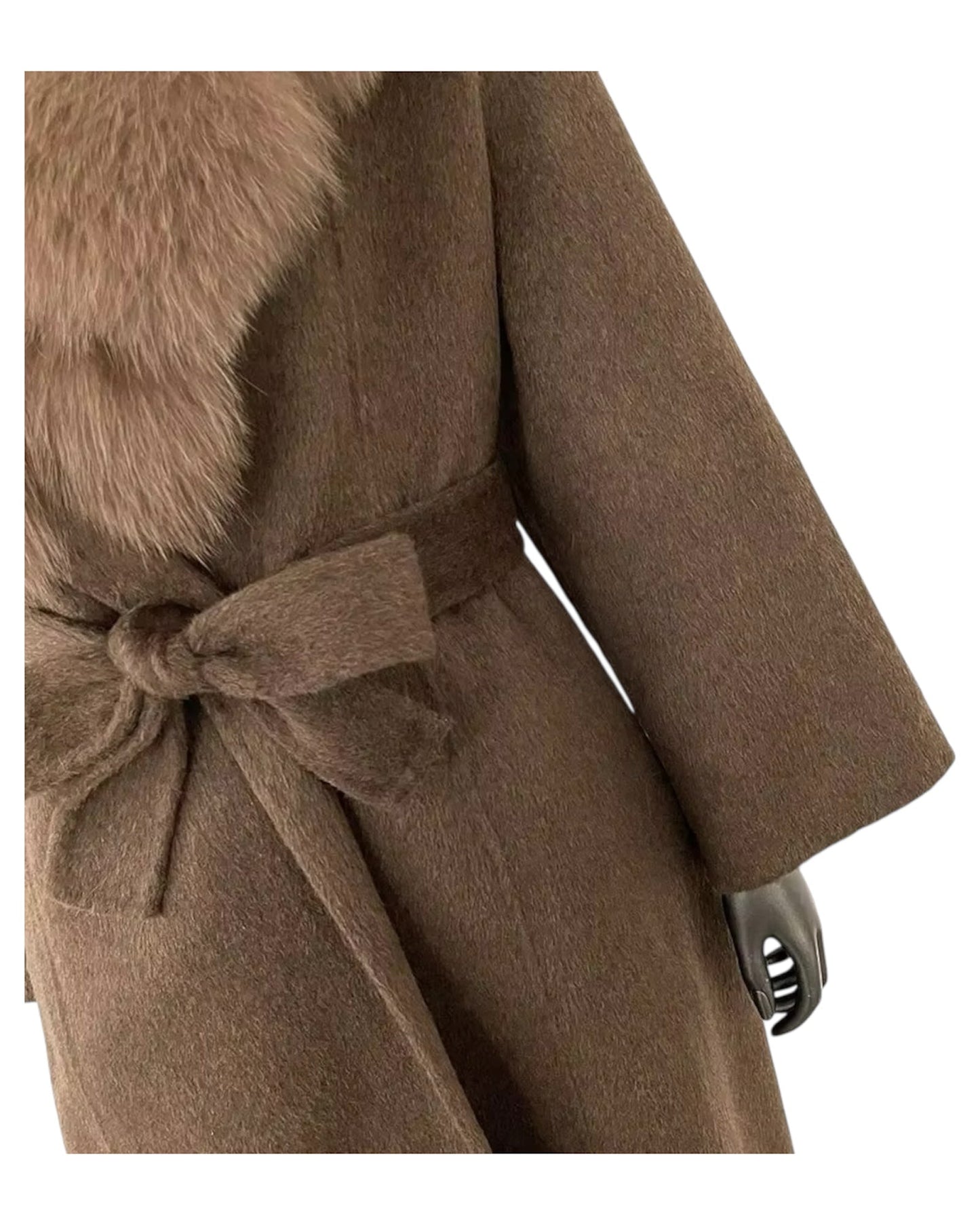 Manteau en cachemire « Louisa » rouge vin