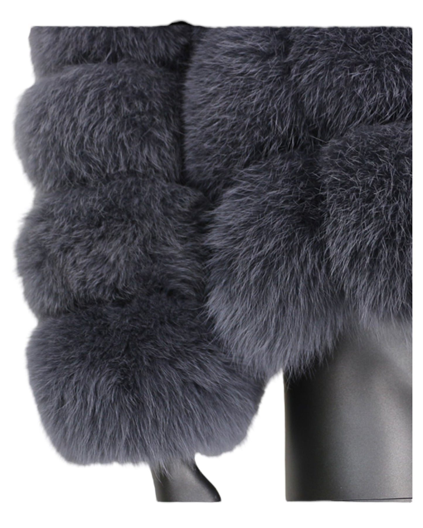 Veste en fourrure « Aurora » en vraie fourrure grise