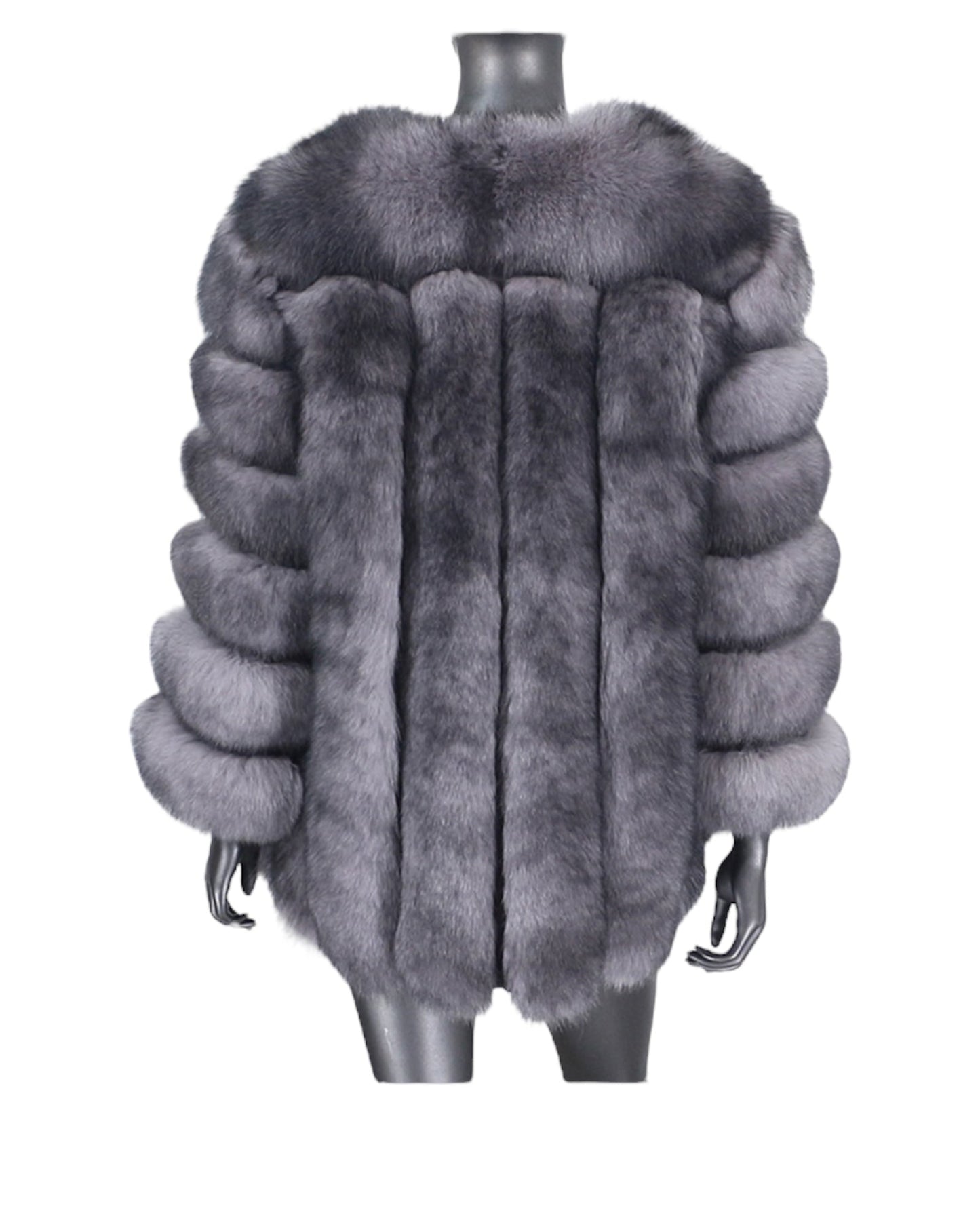 Veste en fourrure « Sara » en vraie fourrure grise