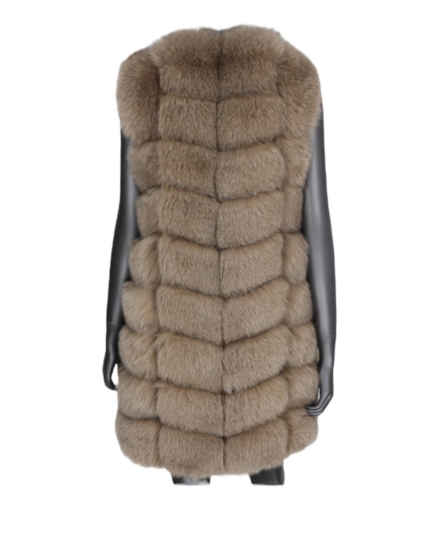 Fur vest “Laura” light brown