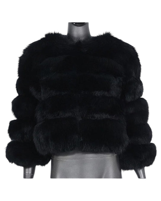 Pelzjacke „Kiana“ aus Echtfell schwarz