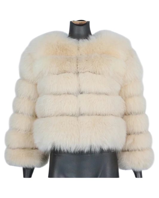 Pelzjacke „Kiana“ aus Echtfell creme