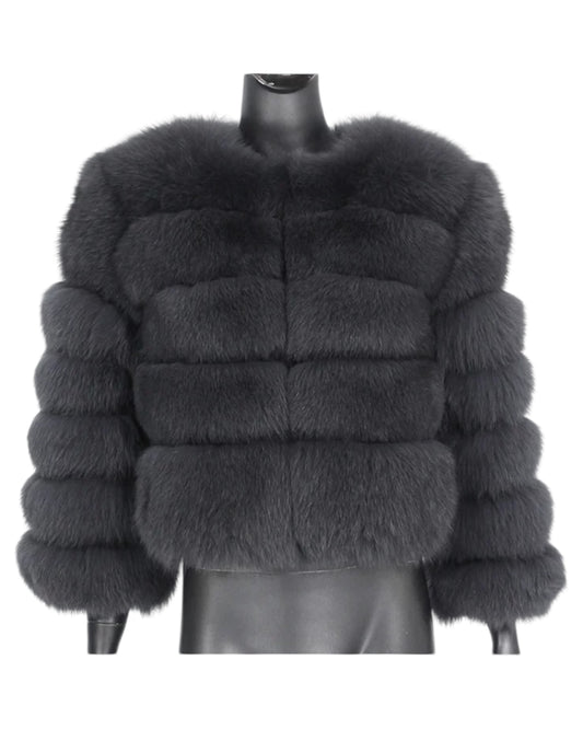 Pelzjacke „Kiana“ aus Echtfell grau