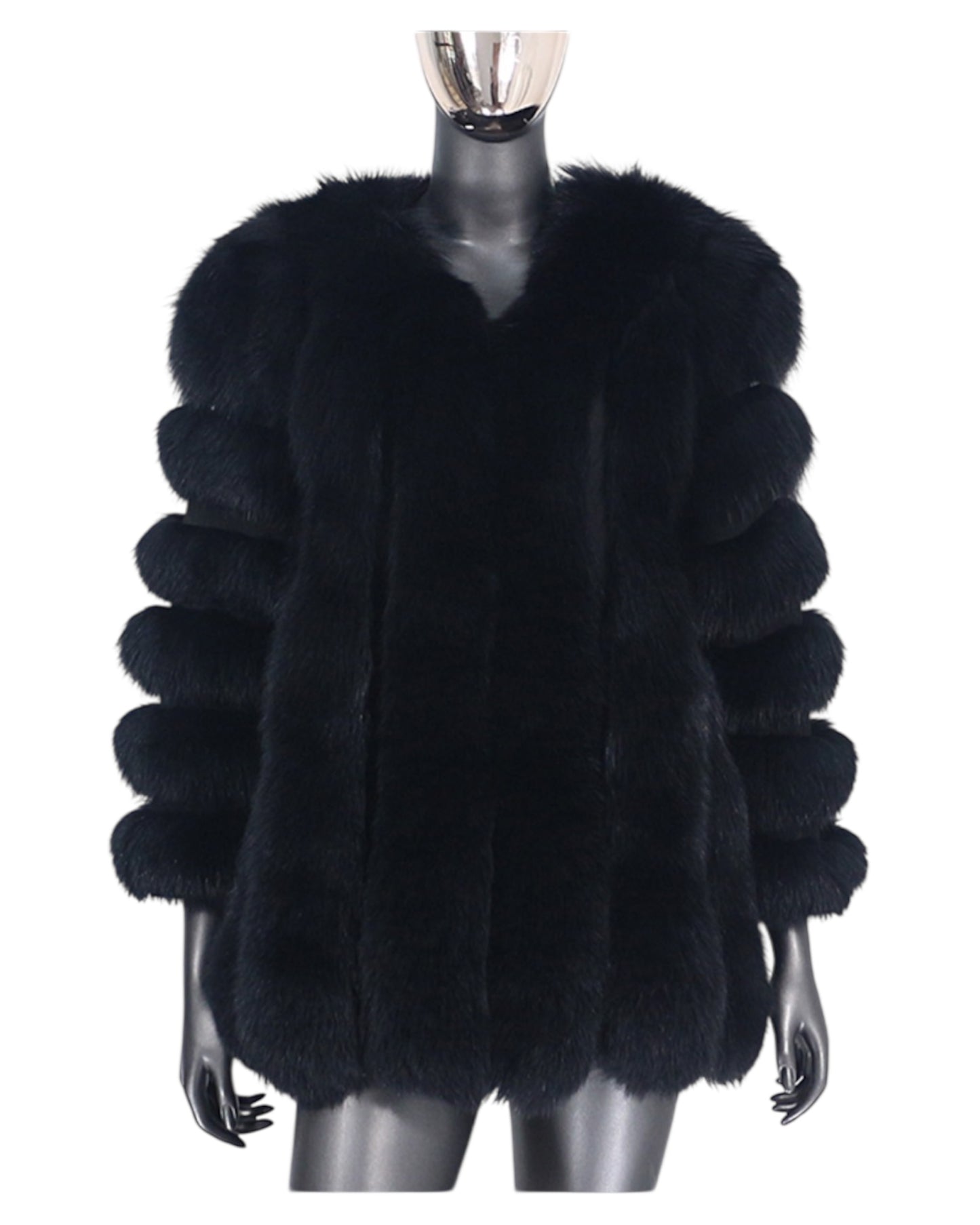 Veste en fourrure « Sara » en vraie fourrure noire 
