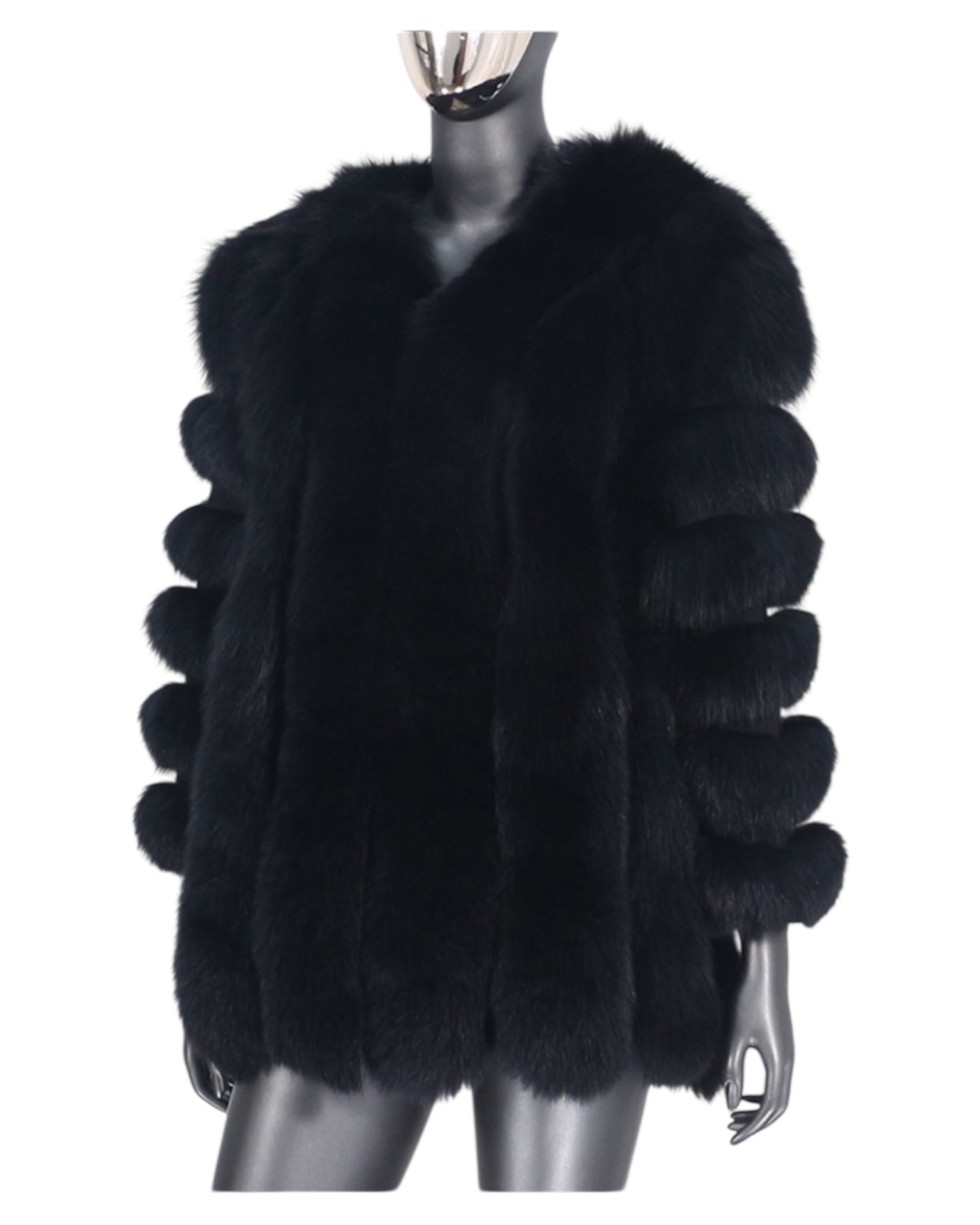 Veste en fourrure « Sara » en vraie fourrure noire 