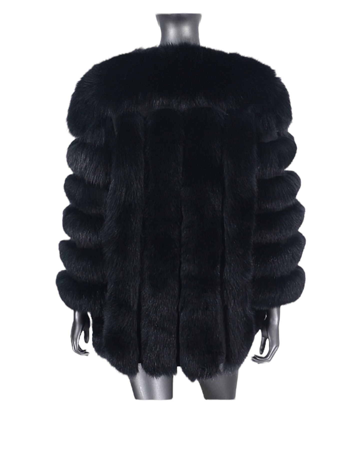 Veste en fourrure « Sara » en vraie fourrure noire 
