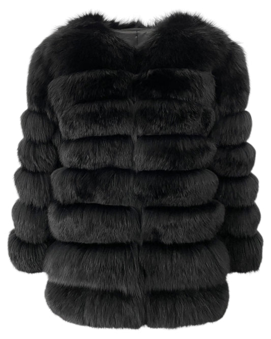 Pelzjacke “ Marie “ aus Echtfell schwarz