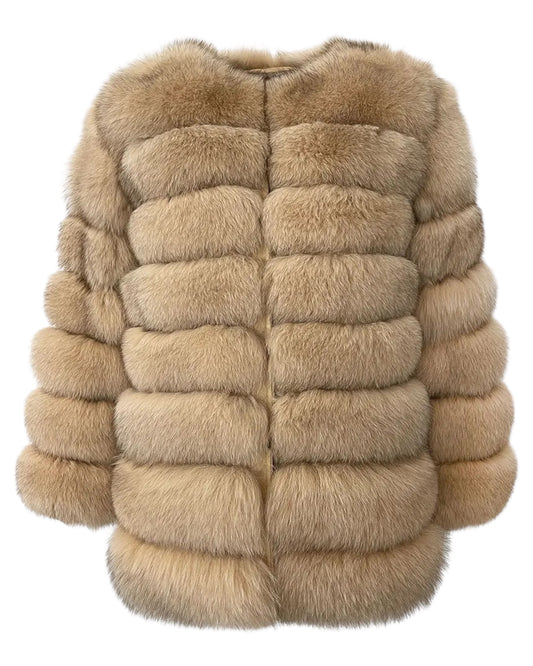 Pelzjacke “ Marie “ aus Echtfell beige