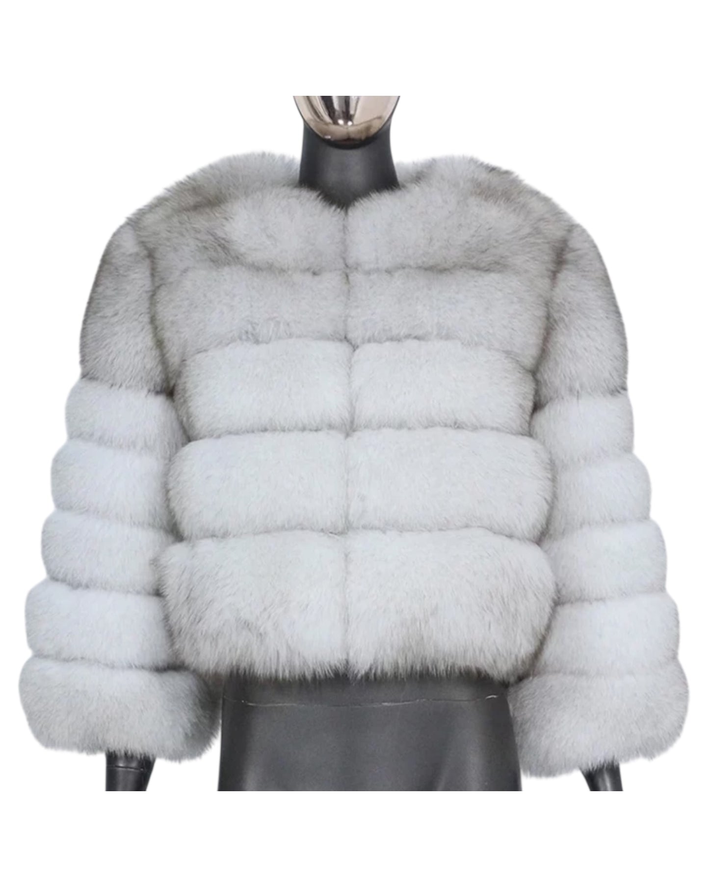 Veste en fourrure « Kiana » en vraie fourrure crème 