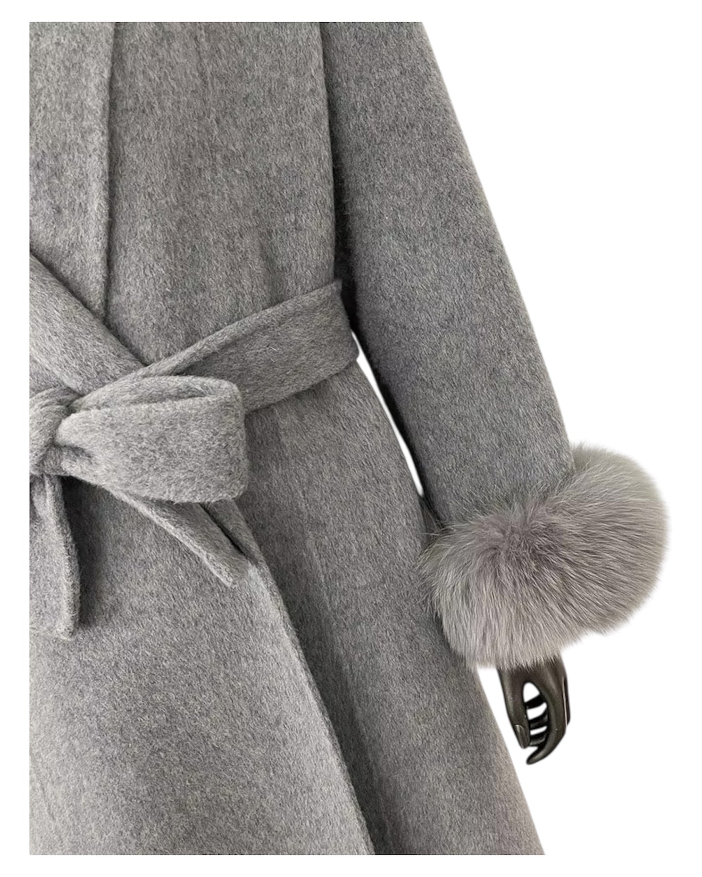 Manteau en cachemire « Louisa » rouge vin