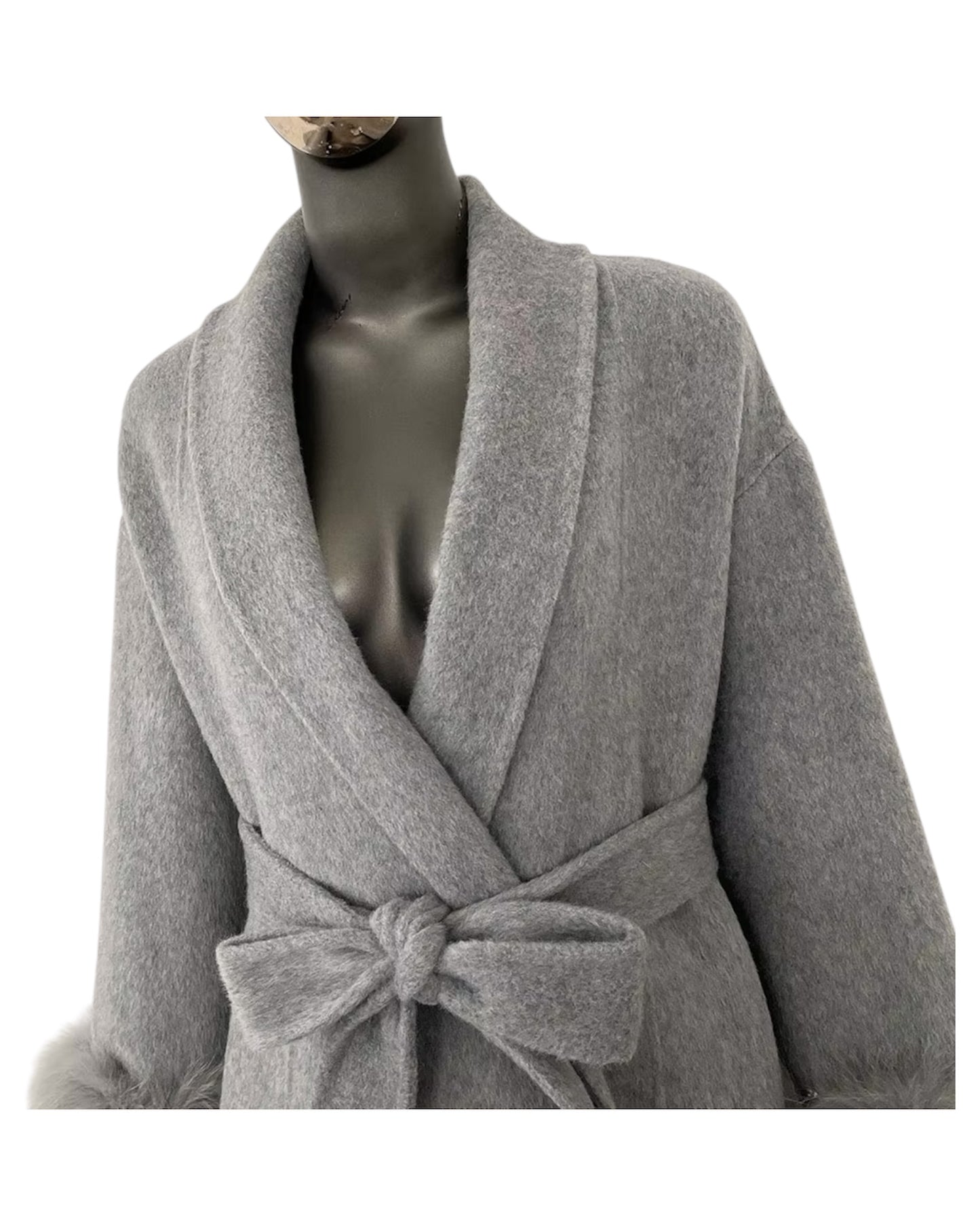Manteau en cachemire « Louisa » rouge vin