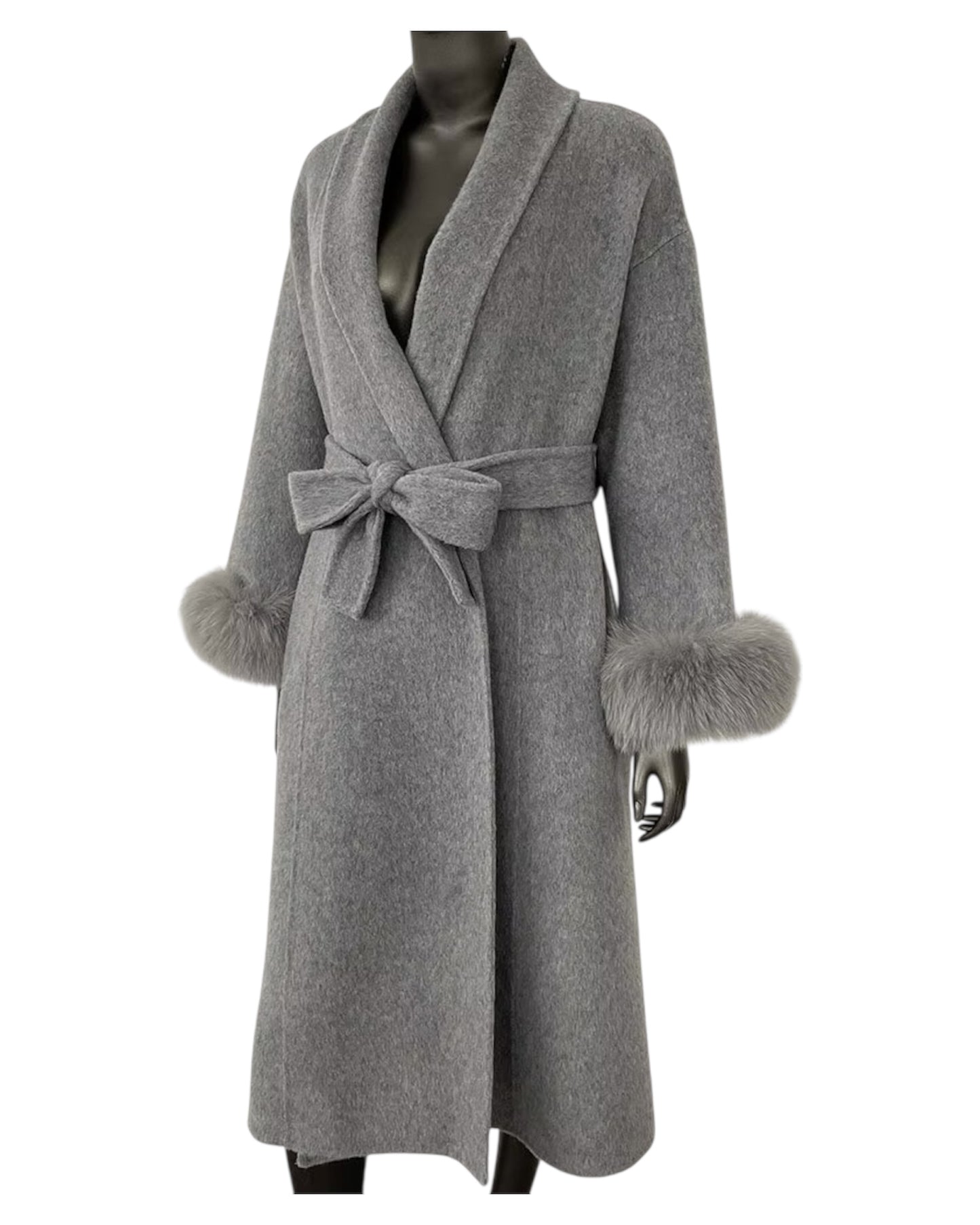 Manteau en cachemire « Louisa » rouge vin