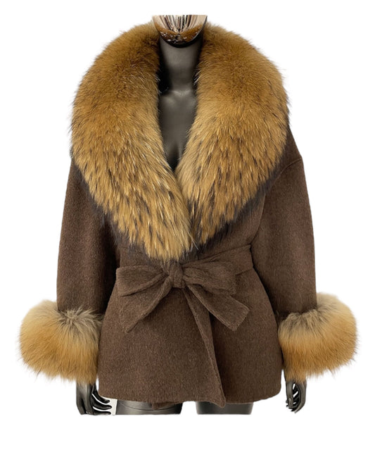 Cashmere coat “Anna” gray