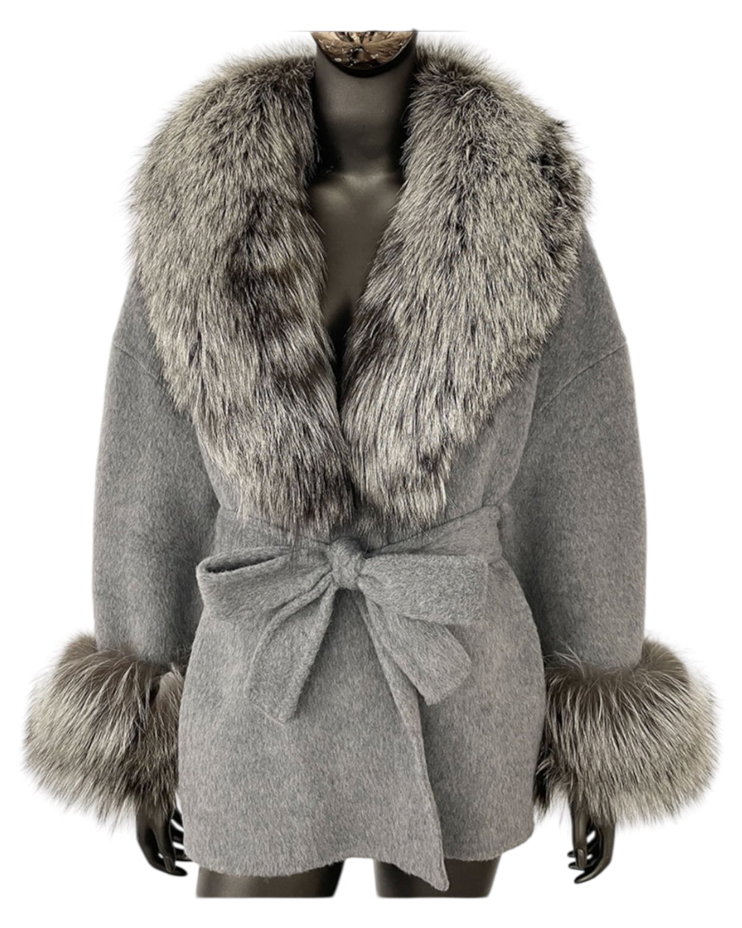 Cashmere coat “Anna” gray