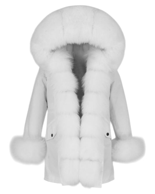Real fur parka “Bubble” white