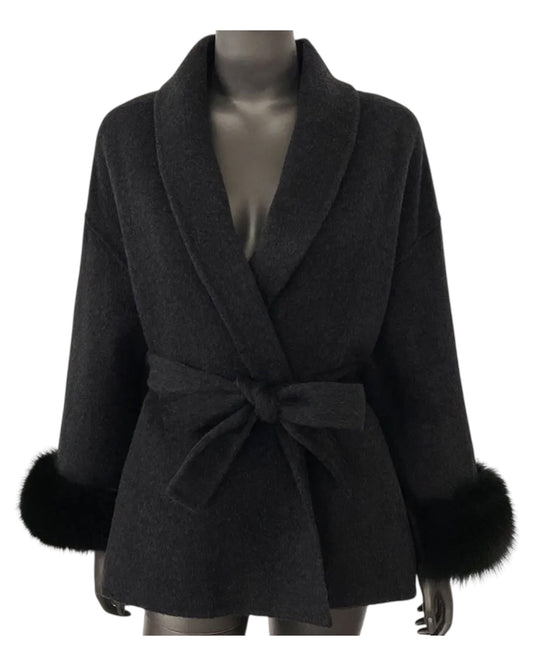Cashmere coat “Louisa” gray