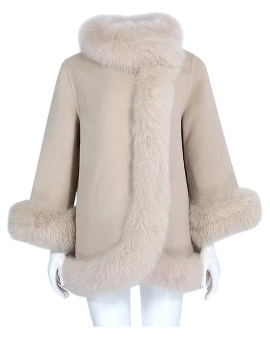 Cashmere coat “Valentina” taupe