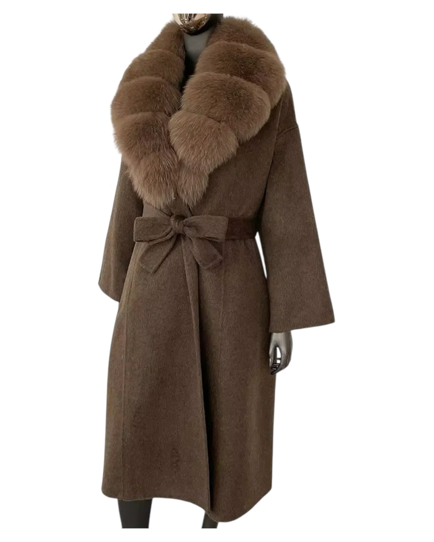 Manteau en cachemire « Louisa » rouge vin