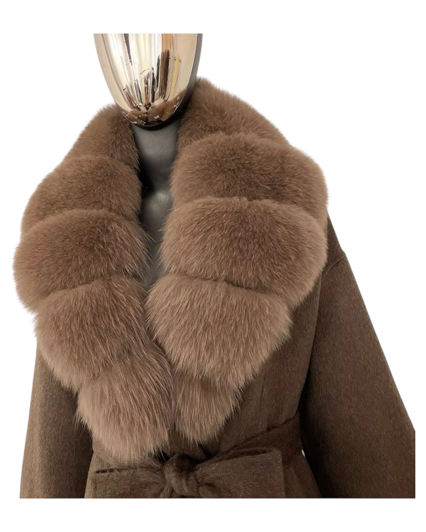 Manteau en cachemire « Louisa » rouge vin