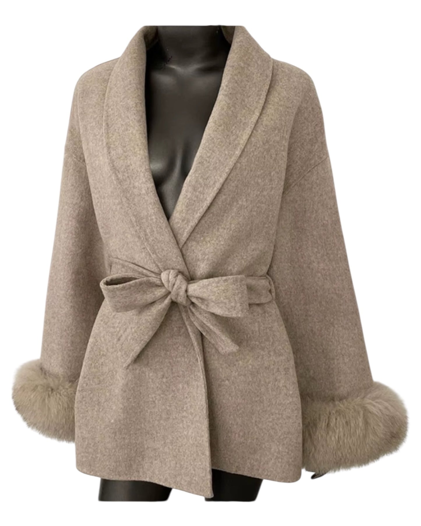 Cashmere coat “Louisa” gray