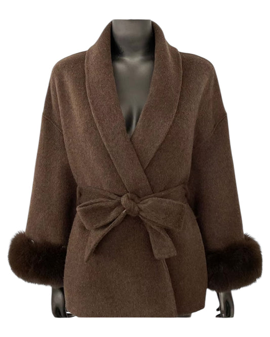 Cashmere coat “Louisa” gray