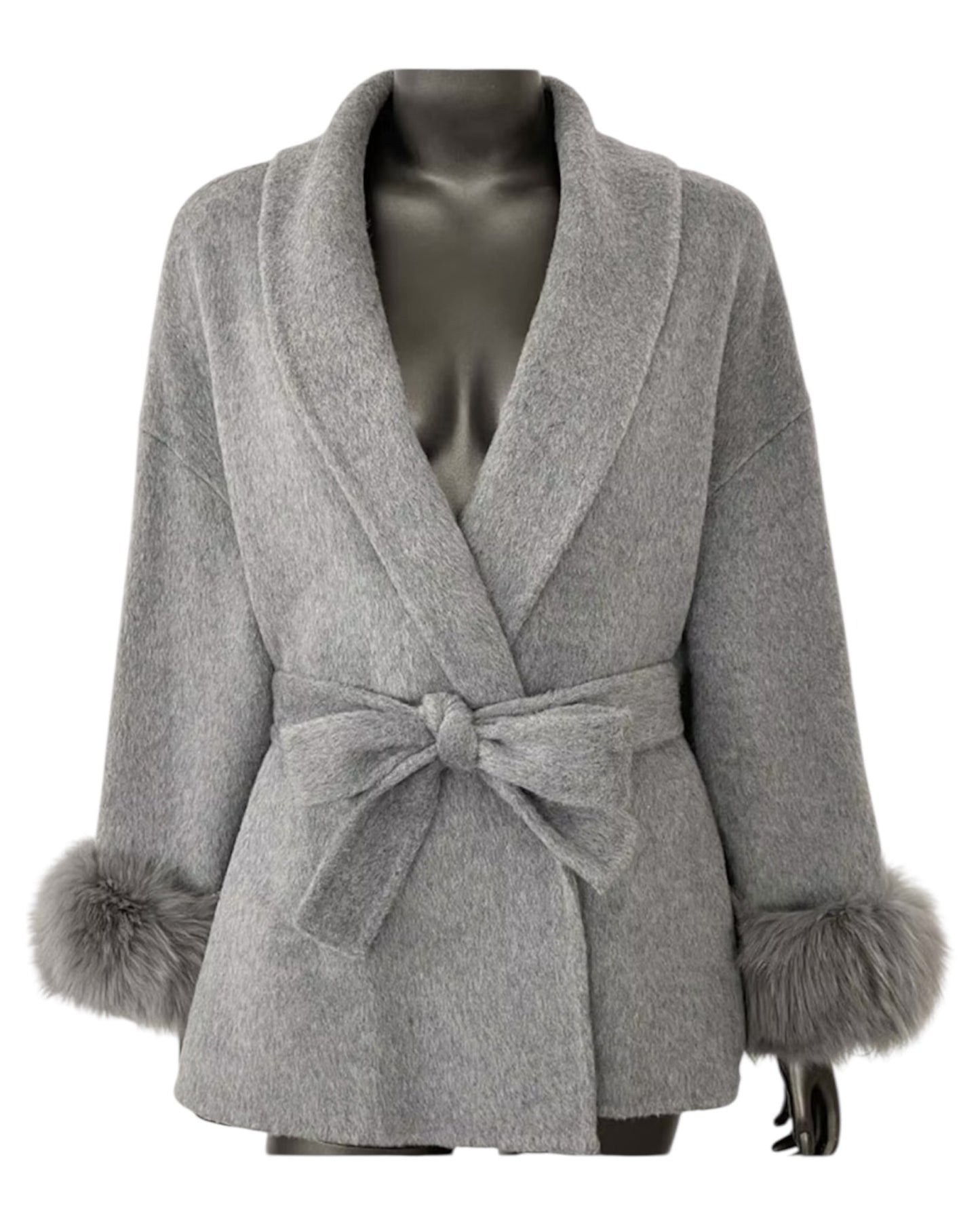 Manteau en cachemire « Louisa » gris