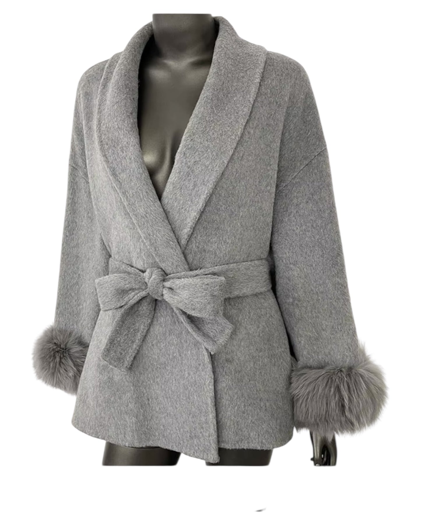 Manteau en cachemire « Louisa » gris