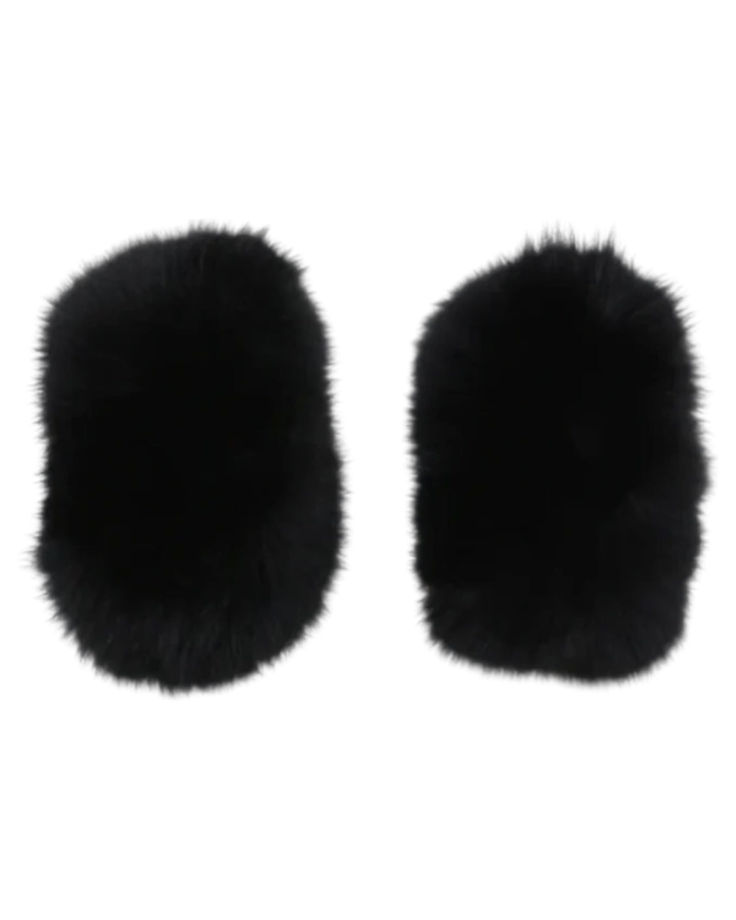 Fur CUFFS black