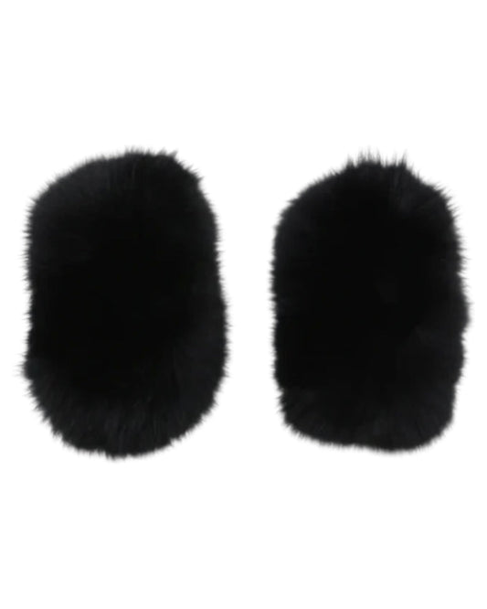 Fur CUFFS black